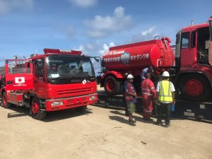 到着した消防車2台